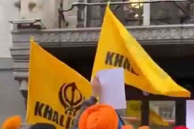 Khalistani Elements Outside Indian High Commission.