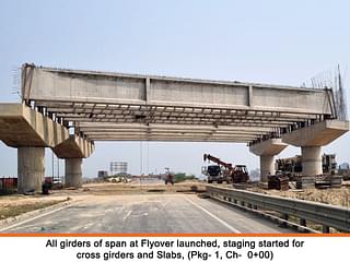 All girders of span at Flyover launched.