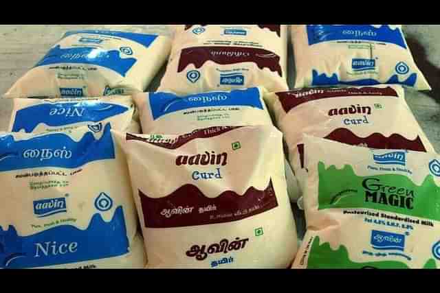 Aavin milk and curd