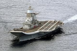 A close shot of the Indian aircraft carrier INS Vikramaditya. (Representative Image) (Indian Navy/Wikimedia Commons)