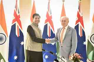 Commerce Minister Piyush Goyal with Australia's Trade Minister Don Farrell (Pic Via Twitter)