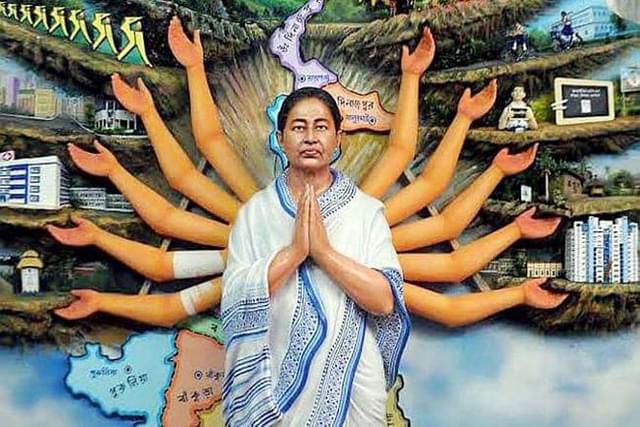 CM Mamata Banerjeed depicted as goddess Durga. Prantik club (India Today)