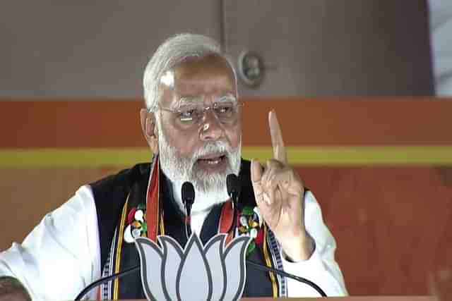 PM Modi at BJP headquarters.