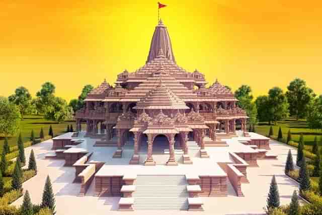 Shri Ram Mandir 3D Model (Pic via Shri Ram Janmbhoomi Temple Trust)