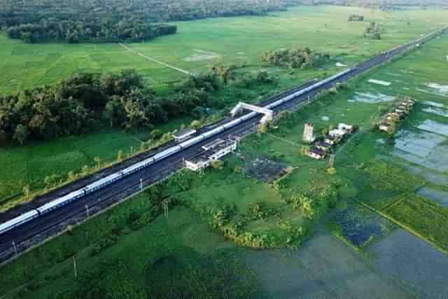 A snapshot of train passing through Northeastern Frontier Railway zone. (@RailNF/Twitter).