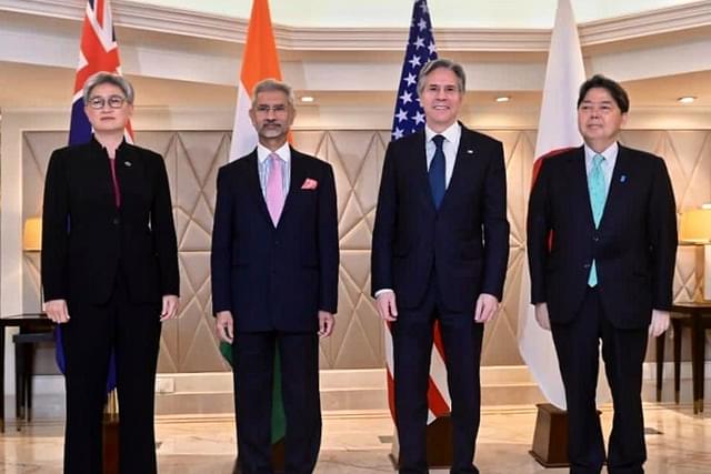 EAM S Jaishankar with other Quad foreign ministers (Pic Via Twitter)