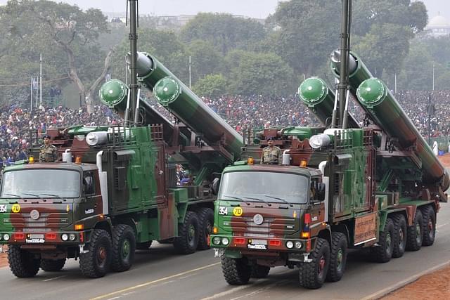 BRAHMOS WPN System of Indian Army passing through the saluting base during the full dress rehearsal for Republic Day Parade (Representative image) (Mohd Zakir/Hindustan Times via Getty Images)