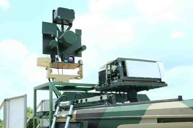 The DRDO anti-drone system. 
(Pic Via PIB)