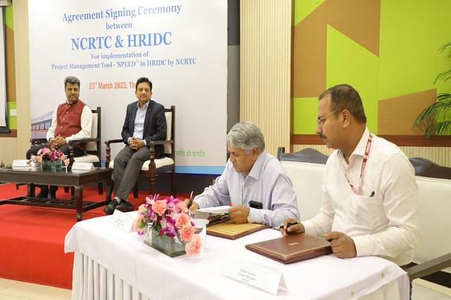 NCRTC signed an agreement with HRIDC on 23 March amid the presence of senior officials from both sides.