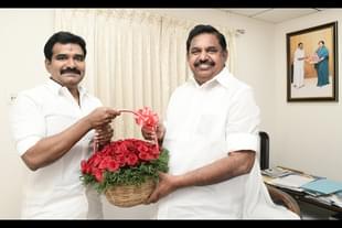 CTR Nirmal Kumar with Edappadi Palaniswami (EPS)