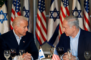 US President Joe Biden and Israeli Prime Minister Benjamin Netanyahu (R). (Getty Images). 
