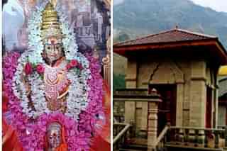 Vigraha of Mata Sharada and the  newly built Sharada Temple (Pic Via Twitter)