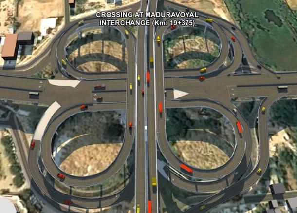 Crossing at Maduravoyal Interchange