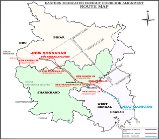Sonnagar-Dankuni Section of Eastern Dedicated Freight Corridor (Source: DFCCIL)
