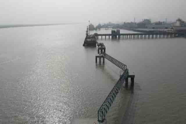 Oil jetty number-1 at the Deendayal port, Kandla.