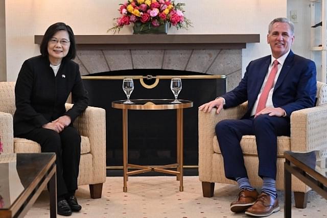 US House Speaker Kevin McCarthy with Taiwanese President Tsai Ing-wen (Pic via Twitter)