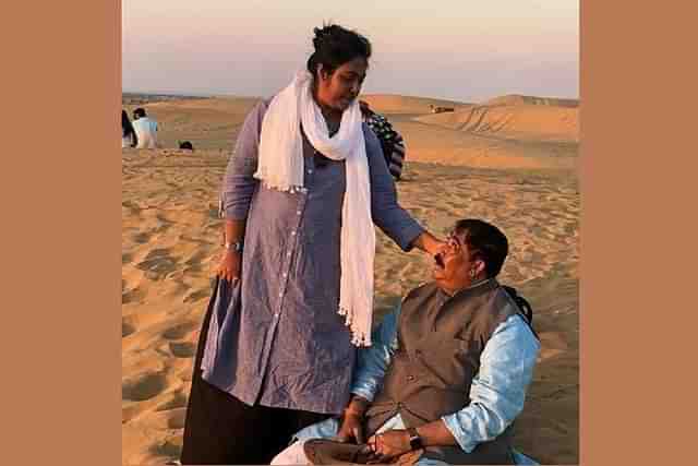 Sukanya Mondal with her father Anubrata in happier times.