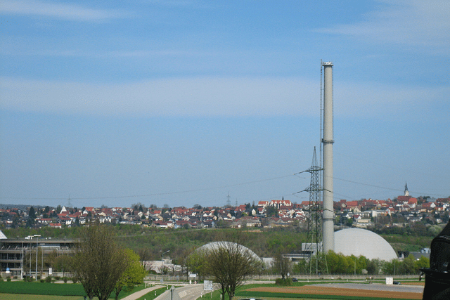 The nuclear power plant in Gemmrigheim/Neckarwestheim (near Ludwigsburg, Baden-Württemberg, Germany) (Photo: Hanno Böck/Wikimedia Commons)