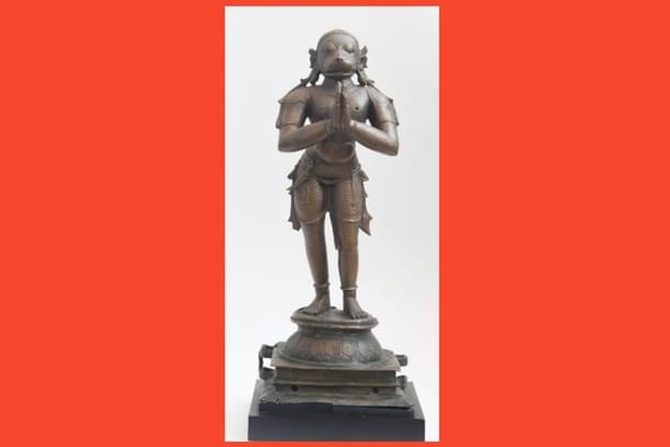The Hanuman idol that has been brought back.