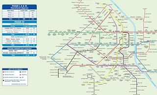 Delhi metro map with Phase-4 extension.
