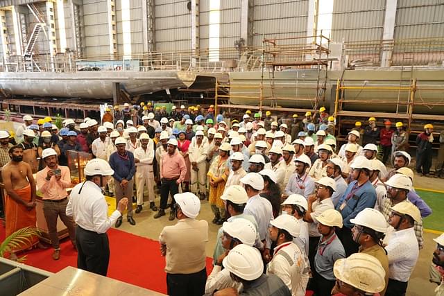 Launching of the fabrication of India's first Hydrogen Fuel Cell vessel.