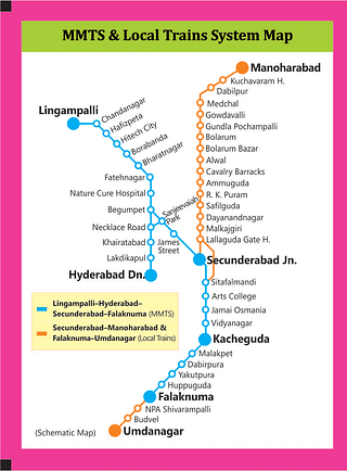 Schematic Route Map of MMTS Network