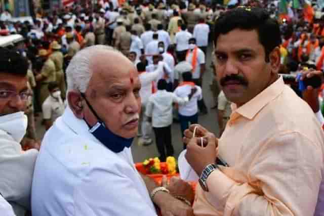 B S Yediyurappa and B Y Vijayendra.