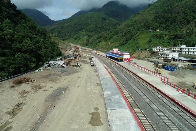 Jiribam-Imphal rail project.