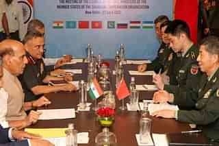 Defence Minister Rajnath Singh held bilateral talks with his Chinese counterpart Li Shangfu.