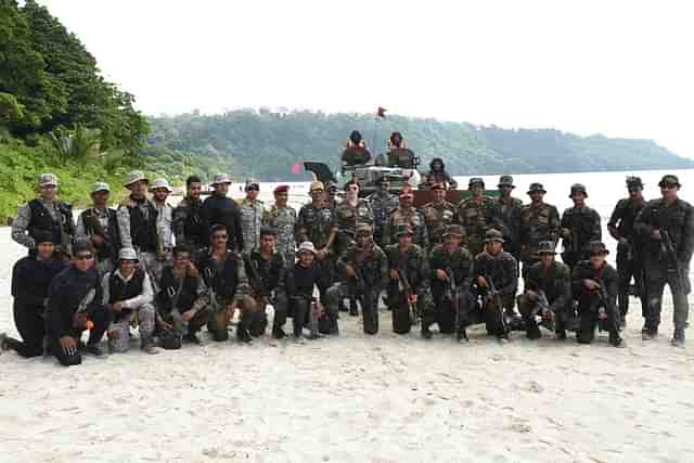 File photo of a Joint Exercise in A&N Islands (via PIB).