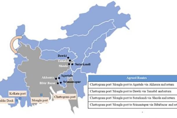Representation of the transit routes