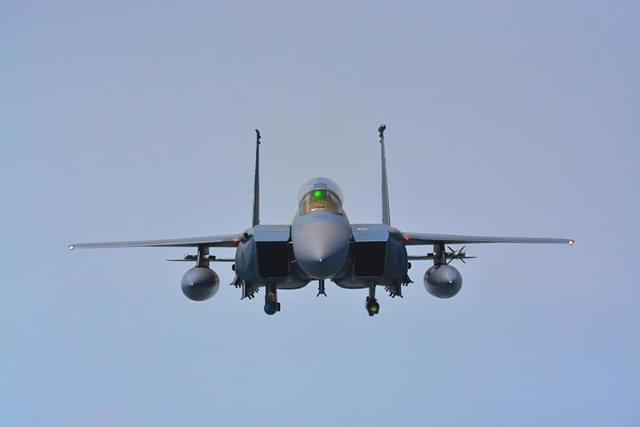 USAF F-15 Strike Eagle's frontal aspect at Cope India 2023 exercise
