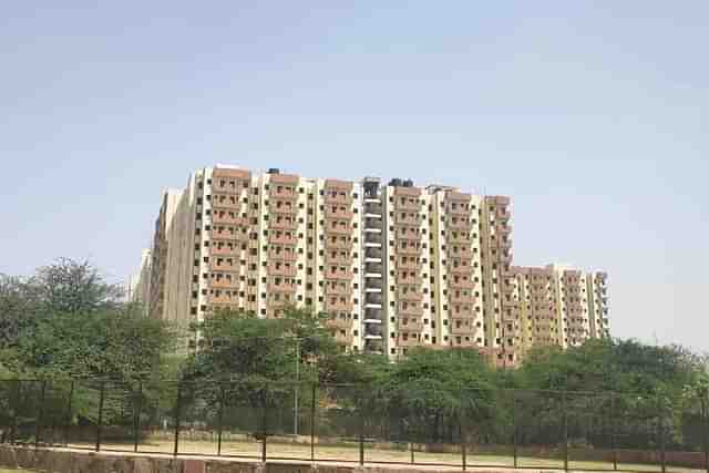 The 3,024 new EWS flats in Kalkaji for slum dwellers of Bhoomiheen Camp. 