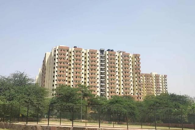 The 3,024 new EWS flats in Kalkaji for slum dwellers of Bhoomiheen Camp. 