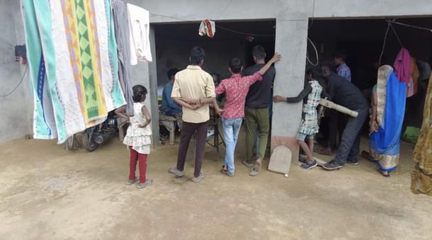 Ajay's cousins at his house on 1 April