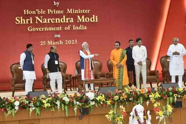 Prime Minister Narendra Modi at the inauguration of Sri Madhusudan Sai Institute of Medical Sciences and Research.