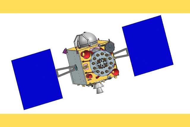 Rendering of the typical Indian Regional Navigation Satellite System (IRNSS) series one spacecraft for Navigation with Indian Constellation (NavIC) (Photo: Indian Space Research Organisation (GODL-India))