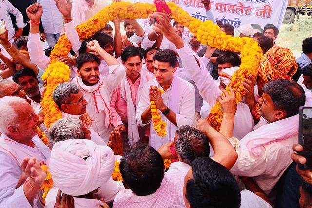 Rajasthan Congress leader Sachin Pilot on the way to Khetri, Jhunjhunu (Photo: Sachin Pilot/Twitter)