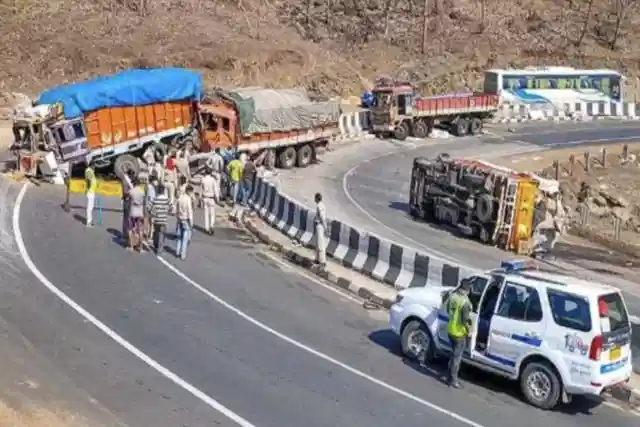An accident site on a highway. (Image via PTI) (Representative Image)