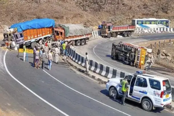 An accident site on a highway. (Image via PTI) (Representative Image)
