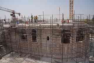 The under-construction Ram Mandir in Ayodhya (Pic Via Twitter)