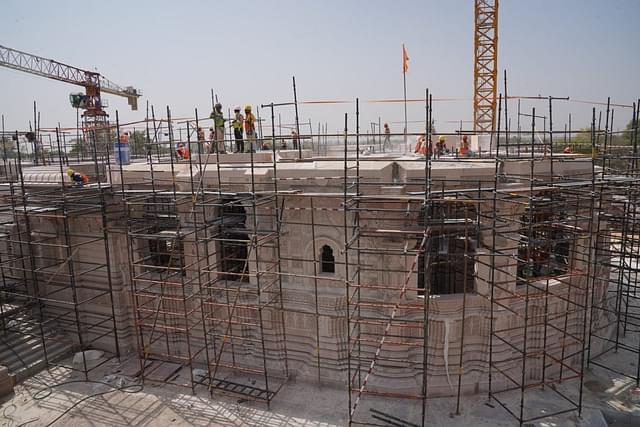 The under-construction Ram Mandir in Ayodhya (Pic Via Twitter)