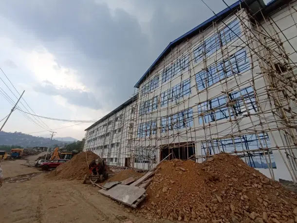 Construction work in full swing.