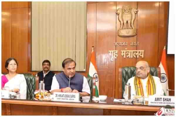 Assam Chief Minister Himanta Biswa Sarma and Union Home Minister, Amit Shah