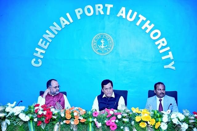 Union Minister for Ports, Shipping and Waterways, Sarbananda Sonowal at Chennai (Twitter)
