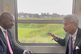 Videograb of India EAM S Jaishankar's 'Made in India' train ride in Mozambique