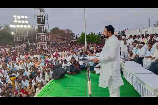 Laxman Savadi Addressing Followers