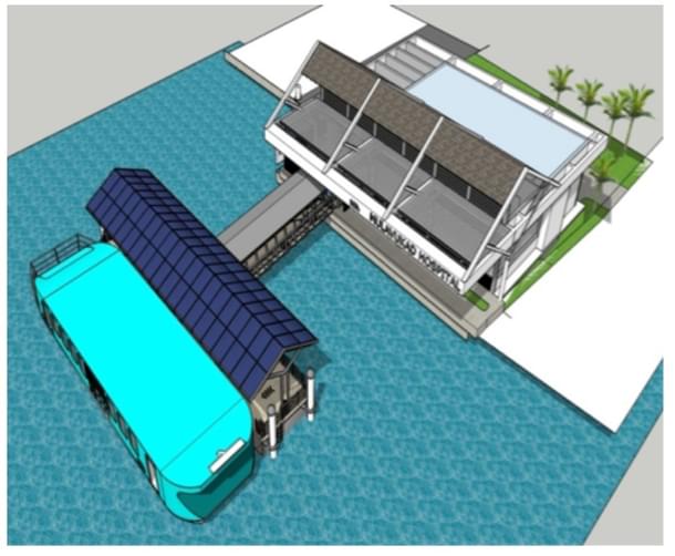 Projected representation of Floating Pontoons. (KMRL)