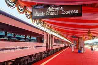 The Vande Bharat Express before it was virtually flagged off by Prime Minister Narendra Modi.