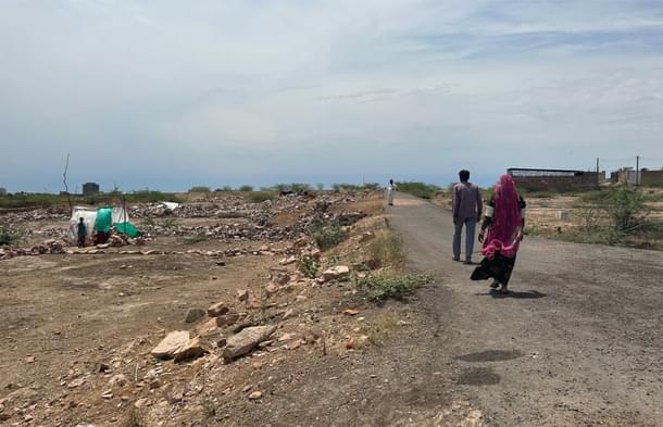 A view of the 'basti' that was demolished